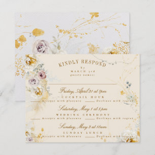 Cartons Réponse laine botanique lunaire mariage romantique boho