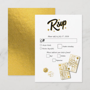 Cartons Réponse Las Vegas Casino Destination Wedding Gold