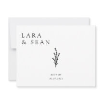 Lavande florale Moderne minimaliste noir et blanc