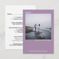 Lavender Moderne Simple Minimaliste Mariage photo