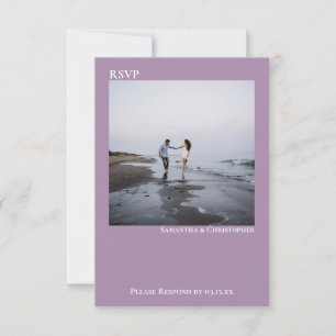 Cartons Réponse Lavender Moderne Simple Minimaliste Mariage photo