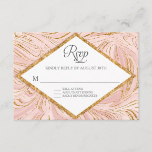 Cartons Réponse Le marbre rose de parties scintillantes de Faux