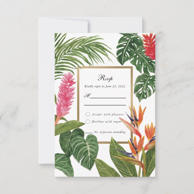Cartons Réponse Le rêve tropical (Devant)