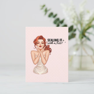 Cartons Réponse Le sceller avec un baiser !