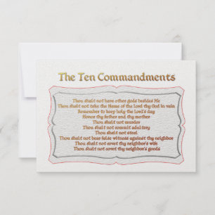 Cartons Réponse Les 10 commandements