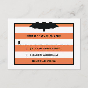 Cartons Réponse Les rayures et manient la batte Halloween orange