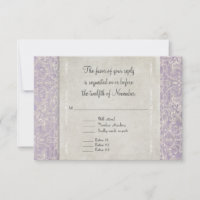 Lilac Vintage français Régence Lace Mariage dressé