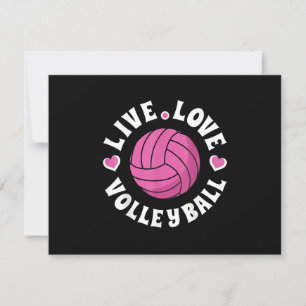 Cartons Réponse Live Love Volleyball Pour Femmes Filles Volleyball