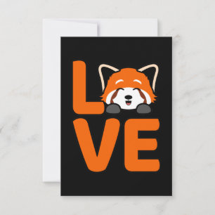 Cartons Réponse Love Pandas mignon animal animal de compagnie roug