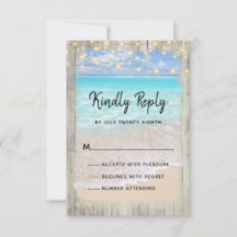 Lumières de Plage en Bois Rustique pour Mariage Cô