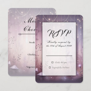 Cartons Réponse Lumières Magiques de Fée de Lavande pour Mariage