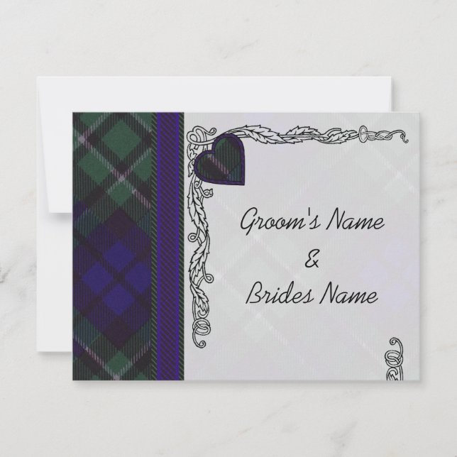 Cartons Réponse MacCallum Scottish Tartan Heart Design (Devant)