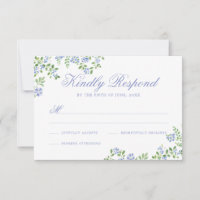 Maison Romantique Mariage Cadre Floral Bleu