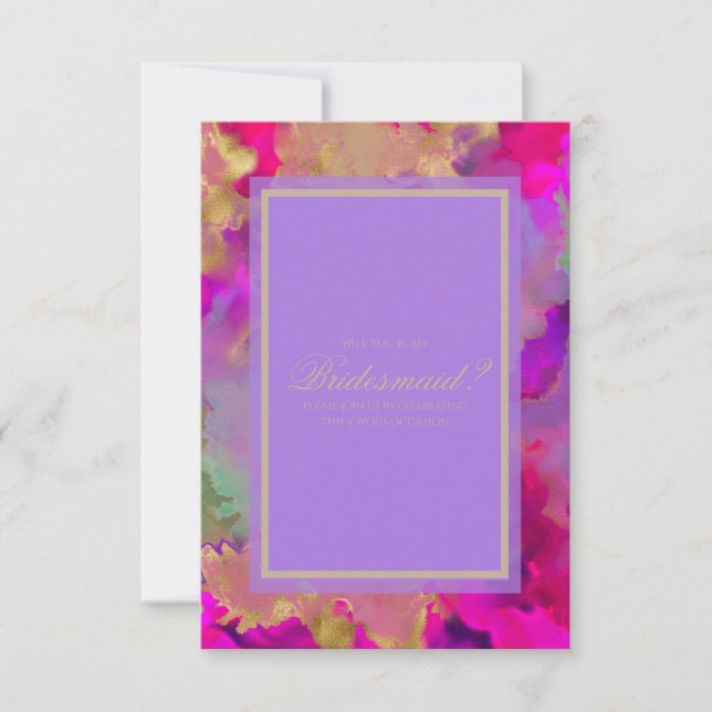 Cartons Réponse Marbre rose, violet et or (Devant)