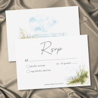 Mariage aquarelle moderne plage côtière