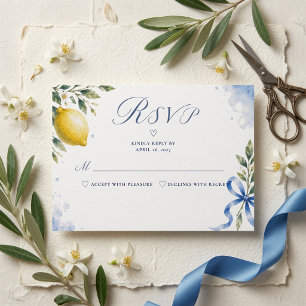 Cartons Réponse Mariage au Citron Italien de Luxe