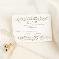 Mariage au décor de rouleaux en or antique
