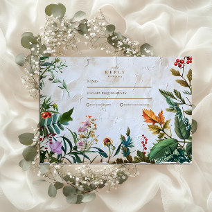 Cartons Réponse Mariage aux Baies Botaniques Colorées