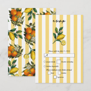 Cartons Réponse Mariage aux Citrons Méditerranéens Italiens