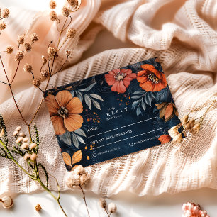 Cartons Réponse Mariage baroque du jardin de minuit