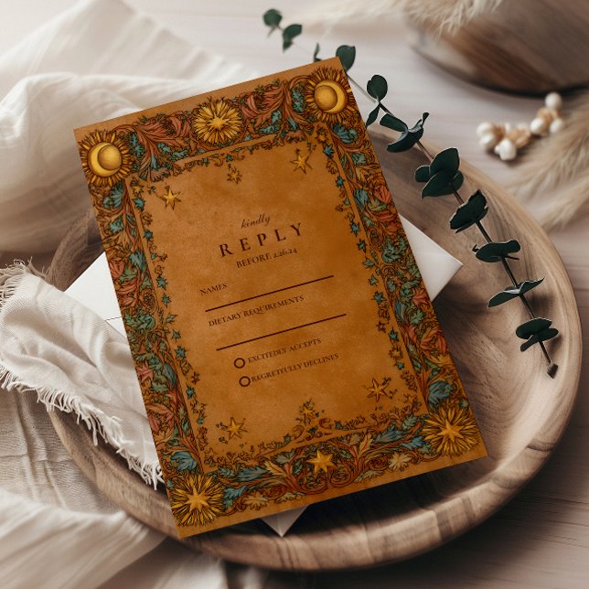 Cartons Réponse Mariage baroque mystique céleste (Créateur téléchargé)