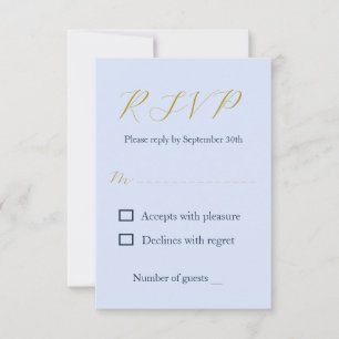 Cartons Réponse Mariage bleu opulent