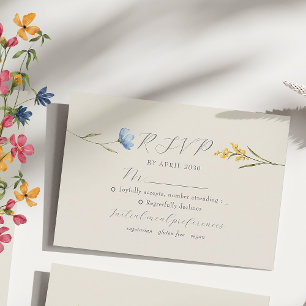 Cartons Réponse Mariage Bohème Floral