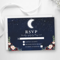 Mariage céleste bleu ciel lune étoiles floral