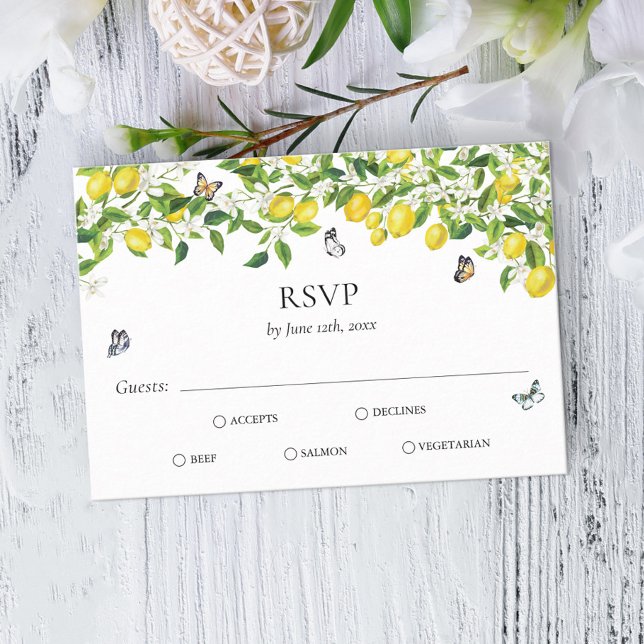 Cartons Réponse Mariage citron (Créateur téléchargé)