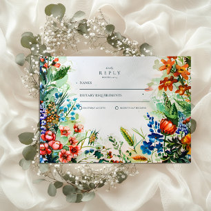 Cartons Réponse Mariage dans le jardin botanique lumineux