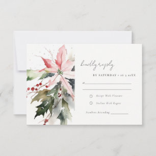 Cartons Réponse Mariage d'aquarelle de la feuille de fruits de Poi