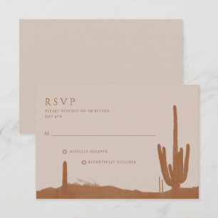 Cartons Réponse Mariage de Cactus du désert du sud-ouest de Terrac