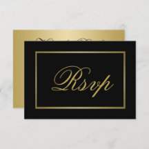 Mariage de calligraphie Chic Black Gold Script