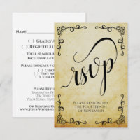 Mariage de calligraphie vintage Parchemin