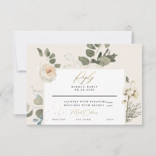 Cartons Réponse Mariage de feuillage végétal doux