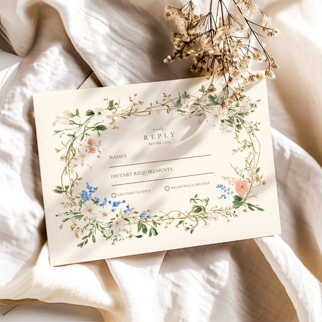 Cartons Réponse Mariage de fougères vertes (Créateur téléchargé)