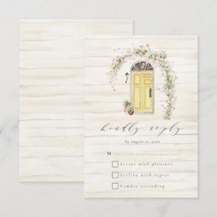 Cartons Réponse Mariage de jardin rustique Cottage