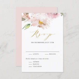 Cartons Réponse Mariage de l'aquarelle féminine