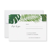 Mariage de plage Feuille tropicale peinte