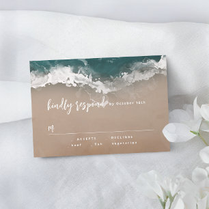 Cartons Réponse mariage de plage océanique Abstraite