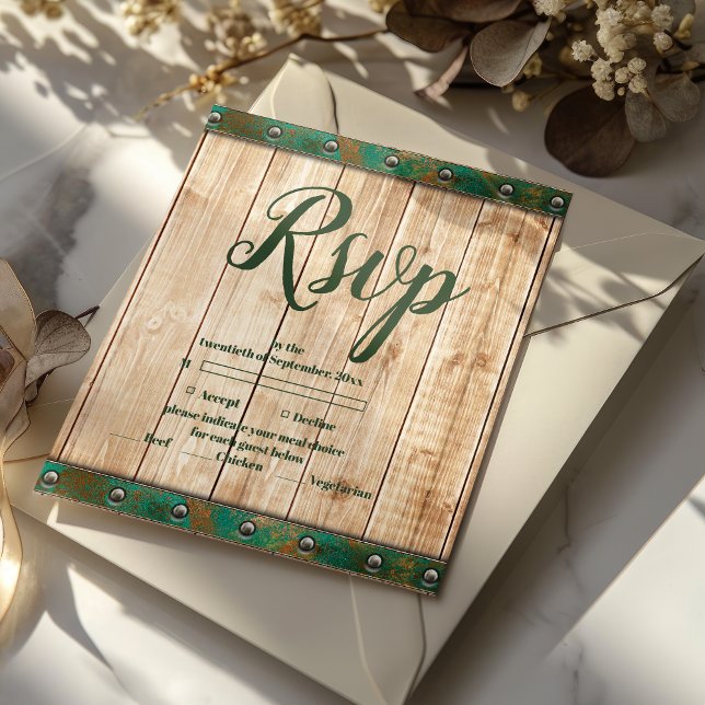 Cartons Réponse Mariage de vignoble chic moderne (Créateur téléchargé)