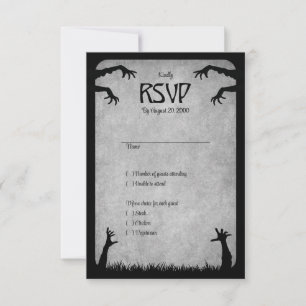 Cartons Réponse Mariage d'Halloween Zombie Horreur