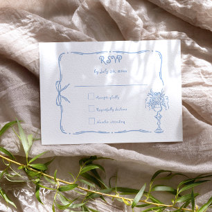 Cartons Réponse Mariage Doodle Amusant et Original