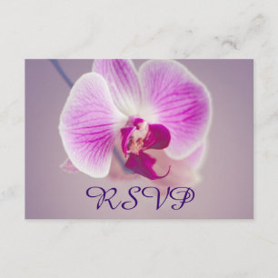 Cartons Réponse Mariage d'orchidées violettes radiantes