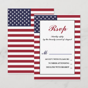 Cartons Réponse Mariage du drapeau américain