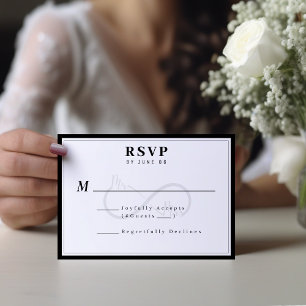Cartons Réponse Mariage du symbole M & Mme Infinity