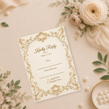 Mariage élégant baroque or