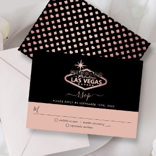 Cartons Réponse Mariage élégant de destination à Las Vegas