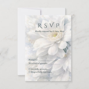 Cartons Réponse Mariage élégant et romantique en ivoire blanc de l