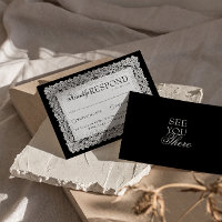 Mariage élégant noir et blanc à l'ancienne